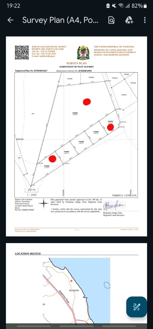 Plot For Sale Kunduchi